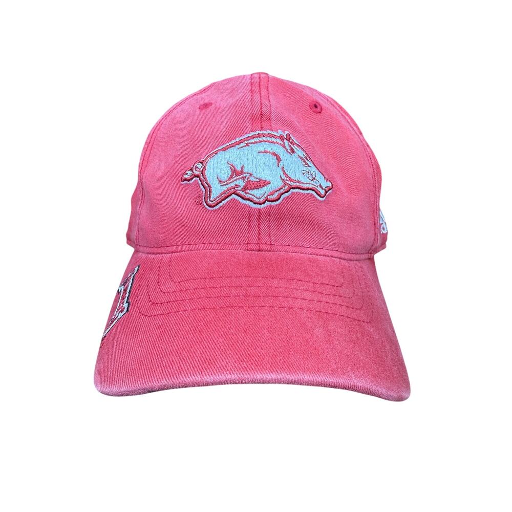 Adidas Arkansas Razorbacks Flexfit‎ Embroidered Hat Red White One Size Fits All